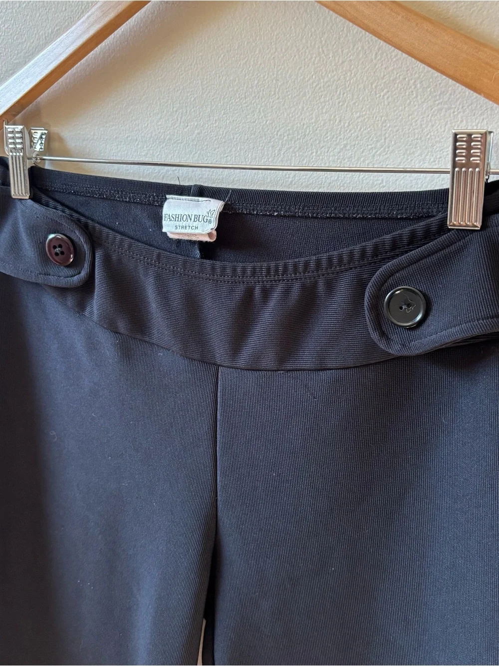 Fashion Bug Black Ankle Pants with Button Waist